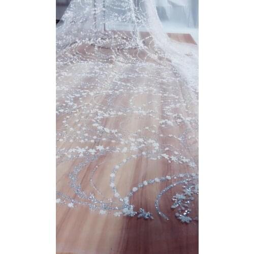 5yards/bag Mixed color curve pattern fashion new flash powder craft nail bead fabric wedding dress design HL147