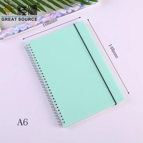 A6 Sketch Book Blank/Grid/Lines/Dot Page Translucence Cover Metal Spiral Bound Artist Sketch Pad Durable Acid Free Paper (10PCS)