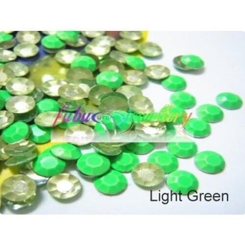 Free Shipping! 2880pcs/Lot, Good Quality Light Green ss16 (4MM in Diameter) Hot Fix Rhinestuds