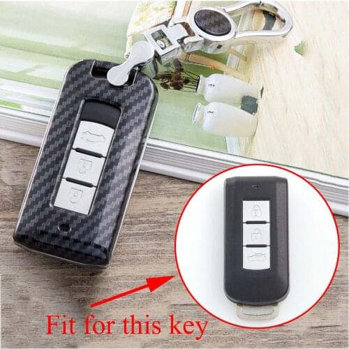 Smart Key Holder Case Fob Cover Fit For Mitsubishi Lancer Outlander Eclipse Galant 2/3/4 Buttons Key Shell Accessories Parts