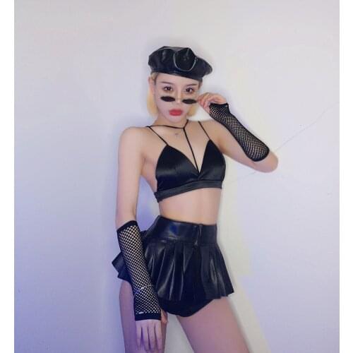 Black Jazz Dance Costumes WomenS Gogo Dance Costumes DJ Female Stage Costumes Show Bar Party Leader Pole Dance Clothing DN8313