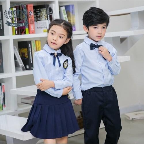 Kids Kindergarten Uniform Child Long Sleeve School Uniform British Childrens School Wear Primary Students Class Clothes D-0600