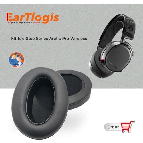 EarTlogis Replacement Ear Pads for SteelSeries Arctis Pro Wireless Headset Parts Earmuff Cover Cushion Cups pillow