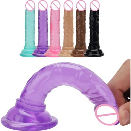 Dildo Erotic Realistic Soft Anal Butt Plug Man Penis Cheap Sex Toys Female Masturbator With Suction Cup Dildos for Women Dick