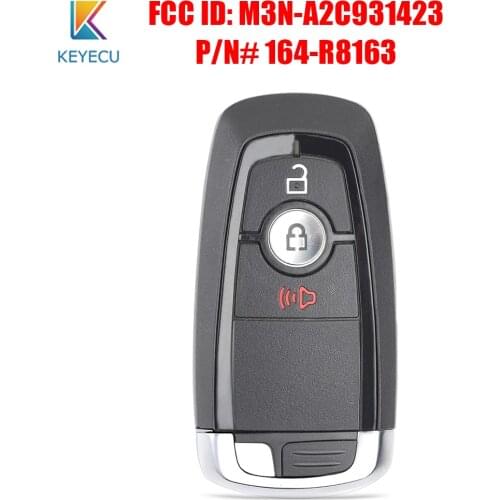 Keyecu OEM / Aftermarket Smart Remote Key Fob 315MHz ID49 for Ford Edge Ecosport Explorer F-150 F250 F350 Fusion M3N-A2C931423