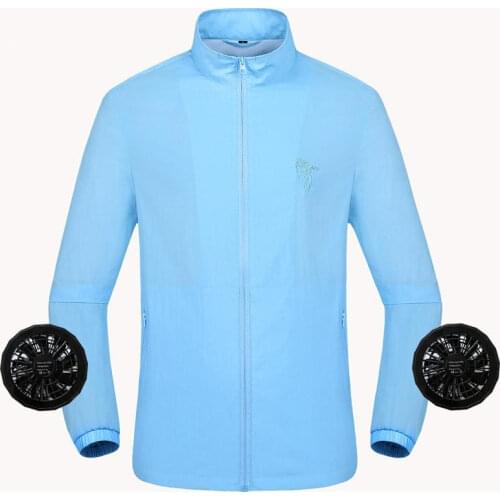 Lovers Anti-UV Skin Coat Waterproof Fishing Jacket Men Women Cooling Hiking Jackets USB Fan Cooling Sport Outdoor Clothing