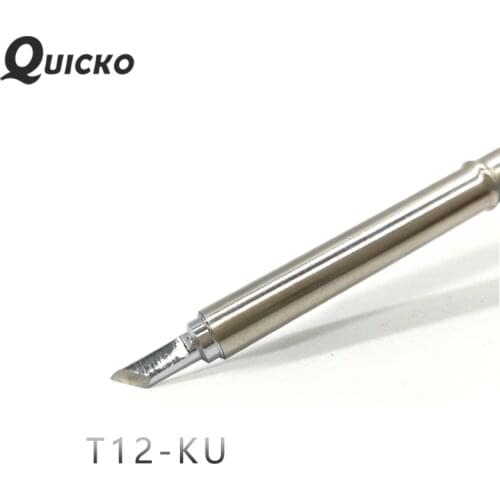 QUICK T12 Electronic Soldering Tips T12-KU Series Iron Solder Tip Welding Tools for FX907/9501 Handle T12 station