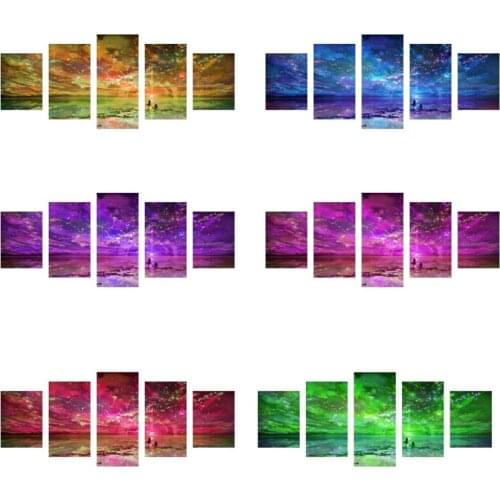 New 5 panel Diamond embroidery beautiful love 5D DIY Starry sky diamond painting Cross Stitch Multi-picture home decoration