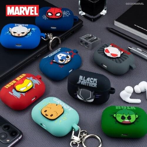 Marvel Spider Man Iron Man Hulk Soft Earphone Protect Case For Airpods Pro Daisy Anti-fall Cover Silicone Shell For AirPods Pro
