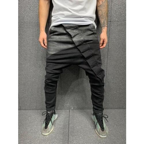 Gray Simetry Baggy Streetwear Mens Denim Jeans