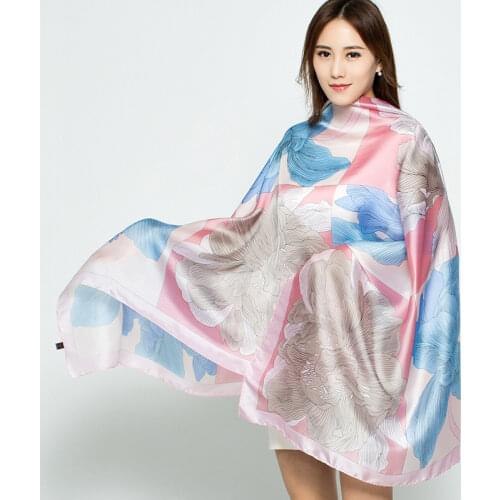 Boho Silk Scarf Women Luxury Floral Bandana Foulard Femme Long Bufanda Mujer Ladies Chiffon Sjaal Shawl Head Hijab Scarfs