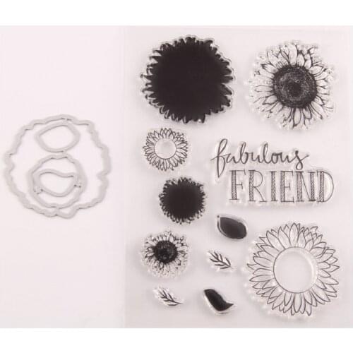 Silicone Clear Stamps CUTTING DIES For Scrapbooking Flowers STENSICLS DIY PAPER Album Cards MAKING Transparent RUBBER Stamp