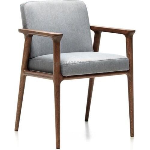 Nordic Ash Wood Dining Chair Kennedy Presidential Chair Computer Chair American Fabric Coffee Leisure Chair