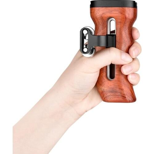 Universal DSLR Camera Hand Grip Wooden Mini Side Handle (1/4"-20 Screws) Built-in wrench