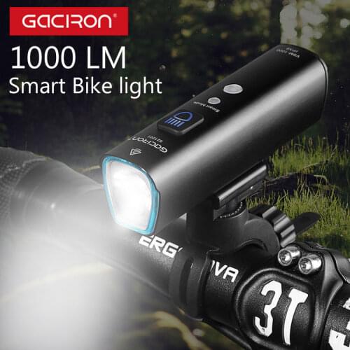 NEW ROCKBROS 1000 Lumen Bicycle Front Light Bike Headlight Smart Sensing 4000 mAh Flashlight Waterproof LED Lamp Accessories