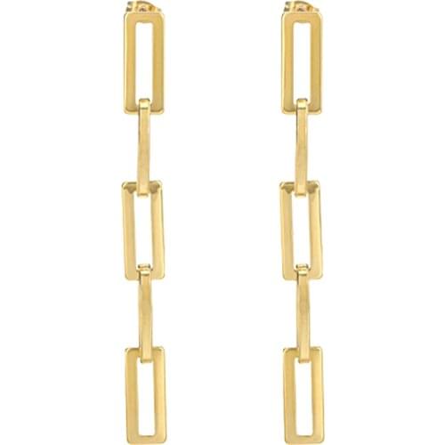 High Quality Stainless Steel Metal Texture Dangle Earrings for Women Square Geometric Earrings Bijoux Femme earrings trend 2021