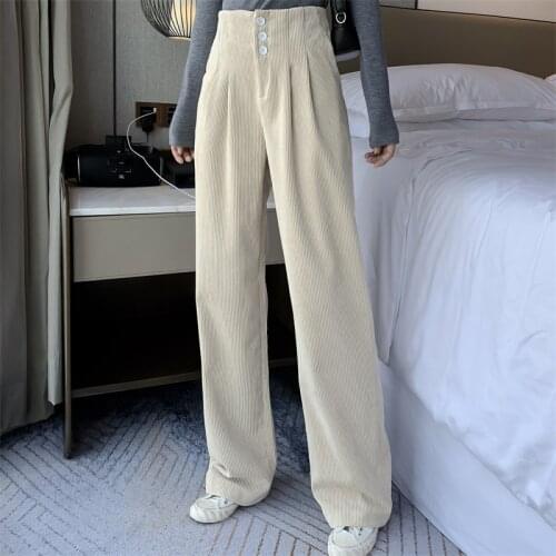 Wenfly Women's Corduroy Trousers