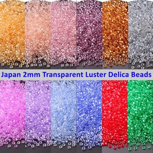 Japanese 2mm Delica Beads 10/0 Uniform Oling Transparent Glass Beads For DIY Hand Craft Garments Embroidery Sewing Suppliers 10g