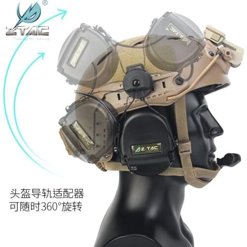 Z-TAC Tactical Pickup Noise Reduction Communication Headset for MSA Thoradin Free Modification Fast Helmet Rotating Bracket