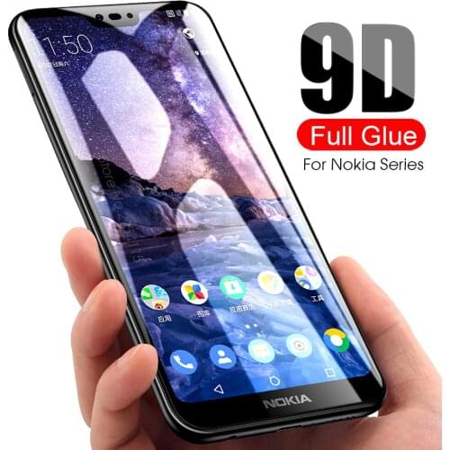 9D protective glass for Nokia 2 3 5 6 7 2017 tempered glas screen protector for Nokia 2.1 3.1 5.1 6.1 Plus 7.1 8.1 X5 X6 X7 2018