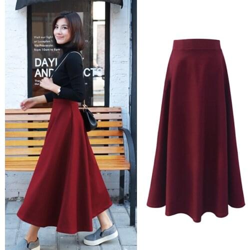 Free Shipping 2019 New Fashion Long Mid-calf Cotto A-line Skirts For Women Plus Size XS-10XL Customized Spring And Autumn Skirt