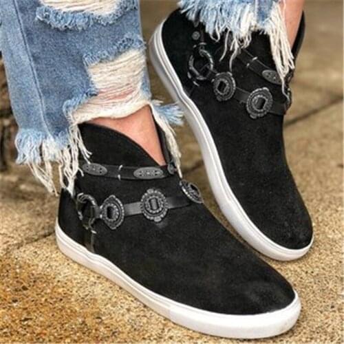 Women Summer Flats Casual Shoes Woman Plus Size Faux Suede Gladiator Ankle Boots Shoe Chaussures Femme Zapatos Mujer Sapato