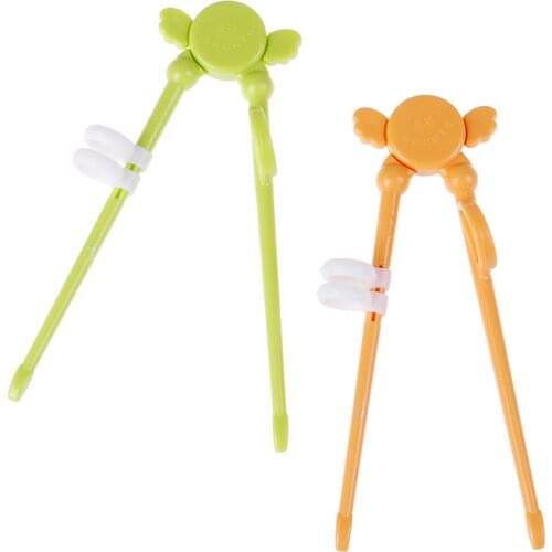 1Pairs Children Chopsticks For Kids Baby plastic Cartoon Learning Reusable Training Helper Chopsticks Home Baby Products