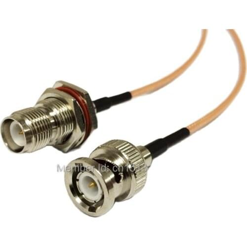 1PCS New RP-TNC Female Jack (male pin) Switch BNC Male Plug jumper cable RG316 Wholesale Fast Ship 15CM 6" Adapter