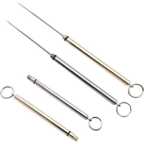 1pc Titanium Pocket Toothpick Holder Outdoor Edc Portable Multifunctional Toothpick Fruit Fork Mini Toothpick Holder