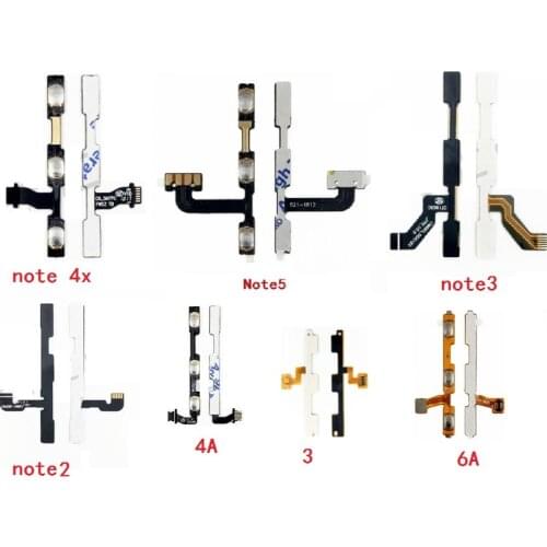 10 Pcs/Lot, New Power Switch On Off Volume Button Flex Ribbon Cable For Xiaomi Redmi 3 3S 4X 5X 4A Note 2 Note3 Note 4X