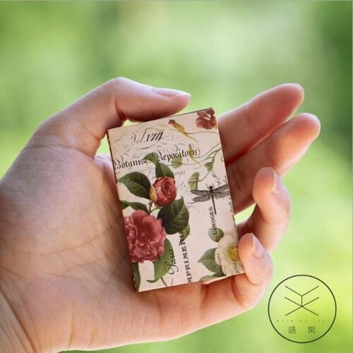 16books Retro Plants Acid Paper Memo Pads Vintage Translucent Sticky Notes N Time Stickers Bookmark DIY Scrapbooking Decorations