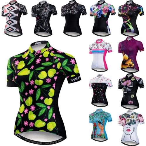 2021 Womens Cycling Jersey MTB Bike Jersey Short Sleeve Bicycle Shirt Pro Team Cycling Clothing Maillot Ciclismo