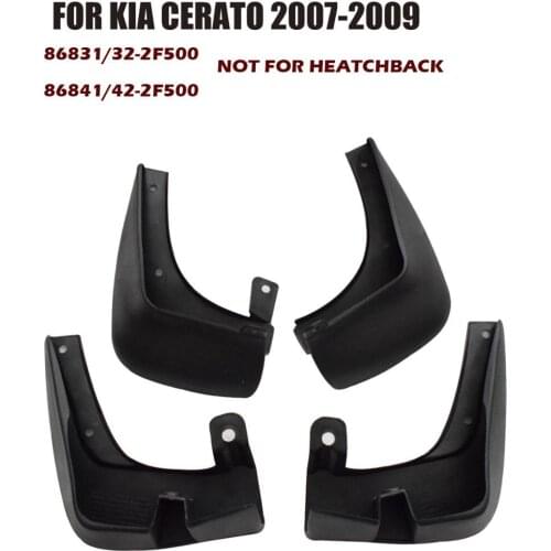 4pcs Car Mud Flaps Front Rear Fender 2F500 Splash Guards for Kia Cerato 2007 2008 2009 Mudflaps Mudguards YC101044