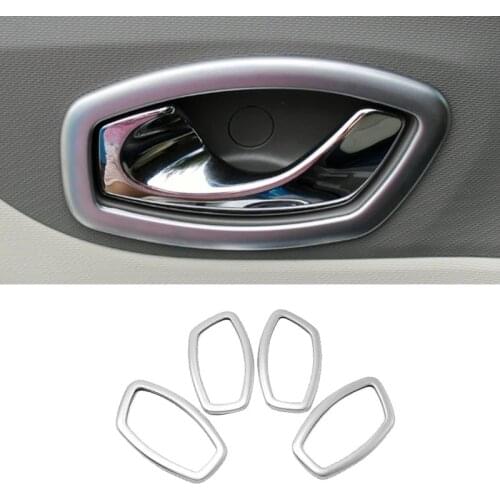 ABS Chrome For Renault Captur 2013 14 15 2016 2017 2018Car Styling Accessories Car inner door Bowl protector frame cover trim