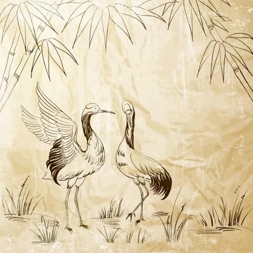 AZSG Graceful Crane / Bird Clear Stamps For DIY Scrapbooking/Card Making/Album Decorative Silicone Stamp Crafts