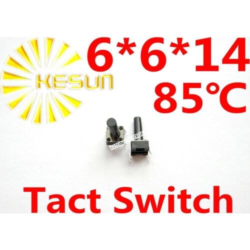 FREE SHIPPING 100PCS DIP 6X6X14 Tactile Tact Push Button Micro Switch Momentary