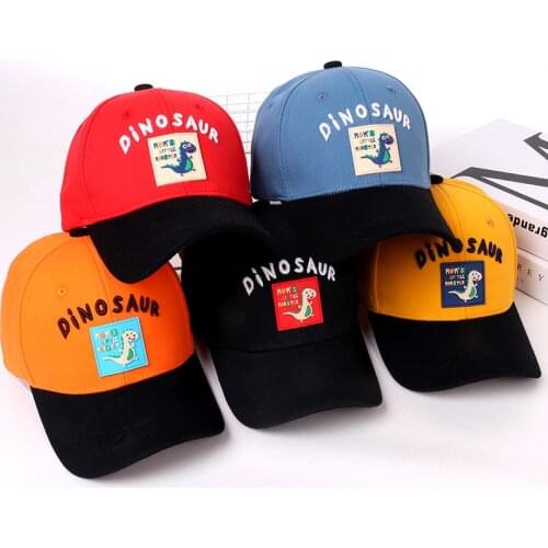 Spring Boys Girls Baseball Cap Cute Cartoon Little Dinosaur Childrens Hat Hip Hop Hat Holiday Hat