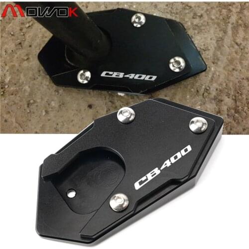 For Honda CB400SF CB 400 CB400 1998-2020 Motorcycle CNC Aluminum Side Stand Enlarger Plate Kickstand Enlarge Extension