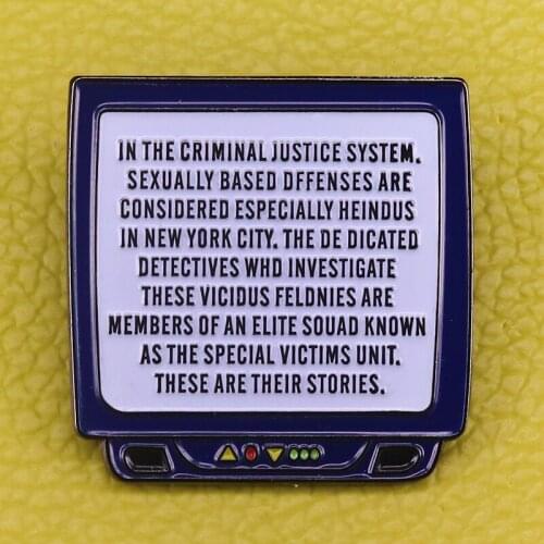 Law and Order enamel pin Detectives Logan and Briscoe brooch awesome TV show jewelry