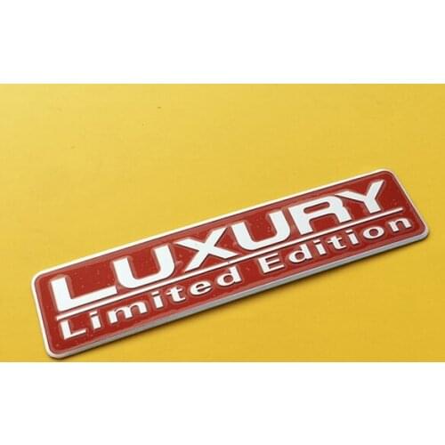 3D Red Metal LUXURY Auto Trunk Rear Fender Emblems Badge Decals Sticker Car Accessories