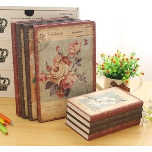 Creative Retro Flower Notebooks and Journals Diary Notepad for Student Stationery