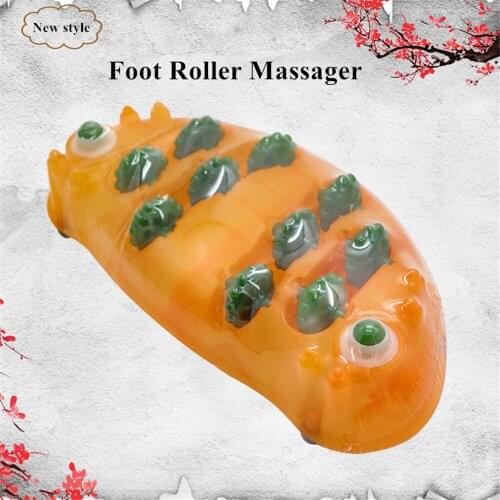 Small Mini Plastic Foot Roller Massager Relieve Plantar Soreness Pain Acupoint 10 Rollers Anti Cellulite Muscle Relax Massager