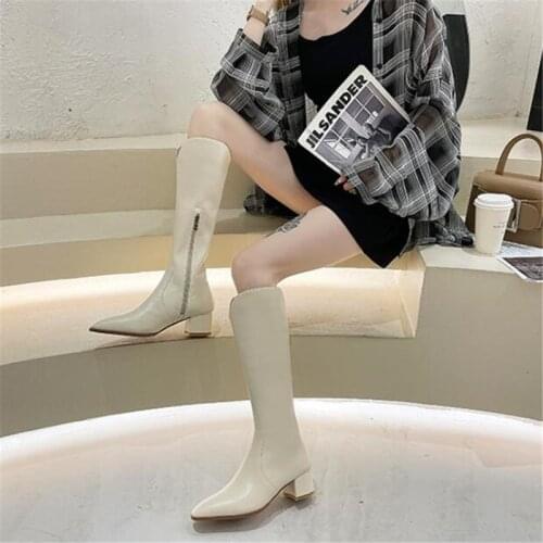 Fashion boots womens boots winter womens knight boots 2021 new womens boots pointed toe net red ins were thin womens shoes