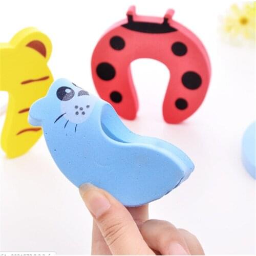Fashion Baby Safety Locks Children Protection C Shape Security Cabinet Locks Door Clip Kids Finger Safe Soft Foam Door Stopper