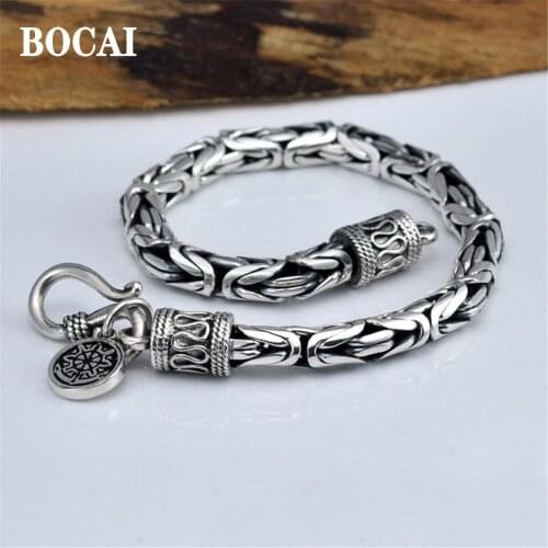 925 sterling silver bracelet hand-woven personalized mens bracelet