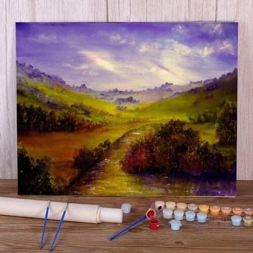 Natural Scenery Der Painting By Numbers Package Acrylic Paints 50*70 Picture By Numbers Photo Decorative Wholesale