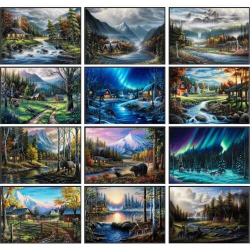 Embroidery Counted Cross Stitch Kits Needlework - Crafts 14 ct DMC Color DIY Arts Handmade Decor - Wildlife Paradise Collection