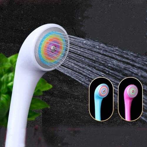 New Colorful Pressurized Shower Showerhead Bathroom Handheld Rainbow Showerhead Removable Showerhead Saving Shower