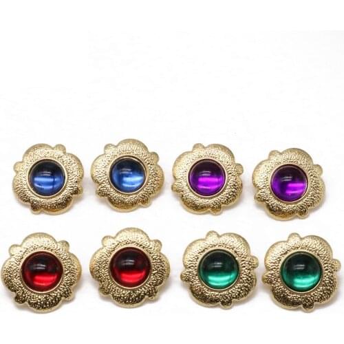 New Sweet Blue Opal Geometric Cute Stud Earring