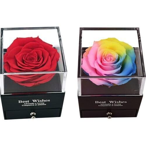 Valentines Day Rose Flower Gift Boxes Rose Flower Box Forever Rose Gift Box Bouquet Girls Gift Decoration Valentines Day Gifts